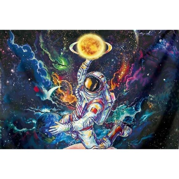 Paint by Number Canvas Kit Starry Sun 16x16 inch - Picture 1 of 5
